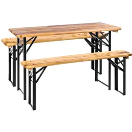 DEMA Bierzeltgarnitur Schwabing 120x60 cm Bierbank Biertisch Festzeltgarnitur Set