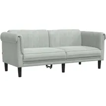vidaXL Sofa 2-Sitzer Hellgrau Samt