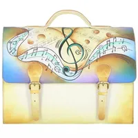 GREENLAND Nature Art+Craft Aktentasche Leder 41 cm Laptopfach mehrfarbig
