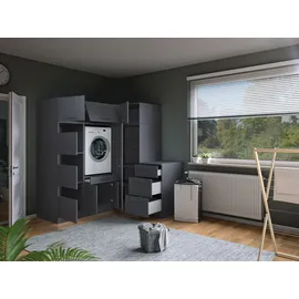 laundreezy Mehrzweckschrank-Set 186 x 200 x 68 cm Grau