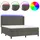 vidaXL Boxspringbett 180 x 200 cm Dunkelgrau