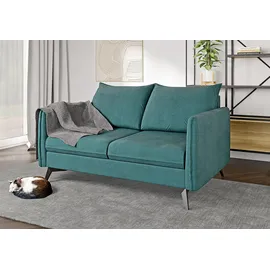 s-style möbel 2-SITZER-SOFA Pulse Türkis Luxusmicrofaser