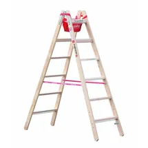 Euroline Premium Holz-Sprossenstehleiter 2 x 5 Sprossen (1050405)