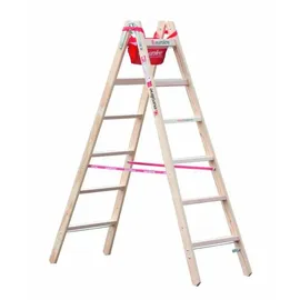 Euroline Premium Holz-Sprossenstehleiter 2 x 5 Sprossen (1050405)