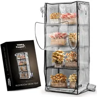 Martha-Zelt, Pilz-Zelt, Indoor-Gewächshaus, Pflanzenschrank, Mini-Gewächshaus für den Innenbereich, Pilzfruchtkammer, passend für Einläufe und mehr Anbauzubehör