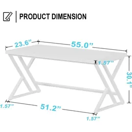 luxuskollektion Schreibtisch Industrie Design 140 x 60 cm Weiß