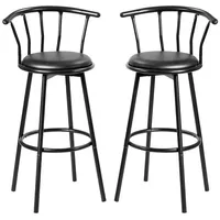Costway Barhocker 2er Set 72 x 76 cm Schwarz