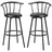 Costway Barhocker 2er Set 72 x 76 cm Schwarz