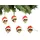Figuren Shop GmbH Christbaumkugeln 6er Set Totenköpfe mit Weihnachtsmütze bunt