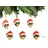 Figuren Shop GmbH Christbaumkugeln 6er Set Totenköpfe mit Weihnachtsmütze bunt