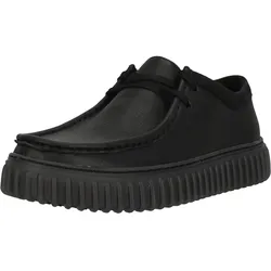 Schnürschuh CLARKS "Torhill", Herren, Gr. 41, schwarz, casual, Schuhe, mit robuster gerippter Sohle