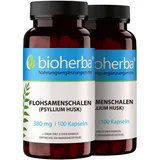 Flohsamenschalen Kapseln – 200 Stück mit 380 mg gemahlenem Psyllium Husk Pulver und Chrom – zur Unterstützung des normalen Energiestoffwechsels von BIOHERBA PZN 19555019