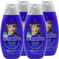 4x Schauma For Men Shampoo 400ml mit Hopfen-Extrakt für jeden Tag jedes Haar