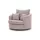 S-Style Drehsessel Ted Cord 107 x 94 cm rosa/pink mit Kissen