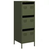 vidaXL Highboard Olivgrün 39x35x103,5 cm Stahl