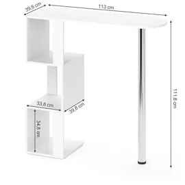 Vicco Bartisch Vincent 113 x 39,8 cm Weiß