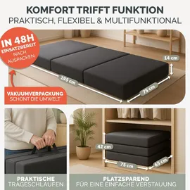 Blumtal Klappmatratze 75 x 195 cm H2 Polyester