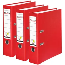 Falken PP-Color-Ordner DIN A4 80 mm rot 3 St.