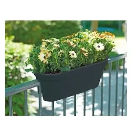 Jelenia Plast Pflanztopf Geländer Anthrazit Balkon Blumenkasten Kübel Terrassen Kräutergarten