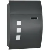 Homcom Briefkasten-32L x 10B x 45H cm-Dunkelgrau | Gr.: onesize