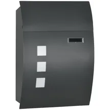 Homcom Briefkasten-32L x 10B x 45H cm-Dunkelgrau | Gr.: onesize
