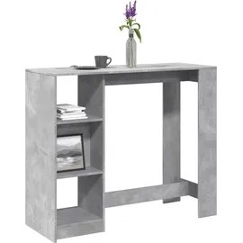 vidaXL Bartisch mit Regal 124 x 46 x 103,5 cm Grau