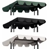 Ersatzbezug für Hollywoodschaukel, 2- und 3-Sitzer, wasserdicht, winddicht, UV-Schutz, strapazierfähig, reißfest, Ersatzdach (nur Abdeckung), 001, 249 x 185 x 18 cm
