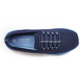LASCANA "Slipper, Halbschuh, leichtes Meshmaterial", Damen, Gr. 39, blau (navy), Obermaterial: 100% Textilmaterial. Decksohle: 100% Textilmaterial. Futter: 100% Textilmaterial.