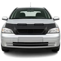Omac Haubenbra Steinschlagschutz Bonnet Bra kompatibel mit Opel Astra G 1998-2004 Schwarz Halb