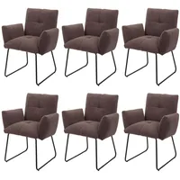 MCW Esszimmerstuhl MCW-K34, Küchenstuhl Polsterstuhl Stuhl Armlehne, Öko-Tex Bouclé