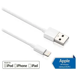 DELEYCON USB-Daten/Ladekabel MK-MK397 für Apple, 1 m, weiß