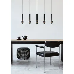 Lucide 24402/30/30 MARGARY Pendel-Deckenleuchte LED 5x4,2W | 2300lm | 2700 K - schwarz