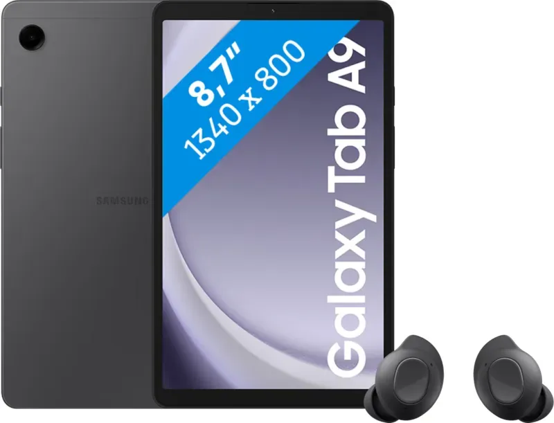 Samsung Galaxy Tab A9 8,7 Zoll 64GB Wi-Fi Grau + Buds FE Schwarz