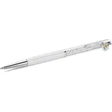 Crystalline Kugelschreiber, Edelweiß, Weiß, Weiß lackiert, verchromt | OS
