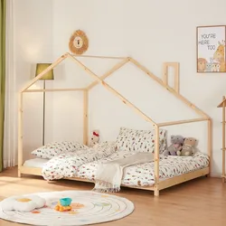 Hausbett Siuntio 140x200cm Kiefernholz Natur
