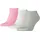 Puma Sneakersocken 3 Paar Rosa/Grau 35-38