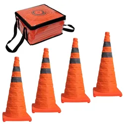 4x Pylon faltbar 70 cm Leitkegel Warnkegel Verkehrskegel Sicherheitskegel ref...