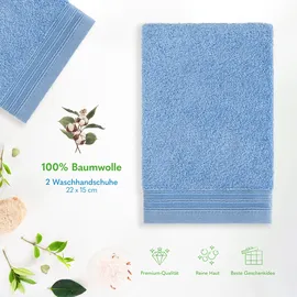 hammetex Handtuchset 15 x 22 cm blau 2 St.