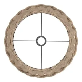 vidaXL Lampenschirm Braun Ø40x26 cm Korbweide