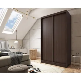 masseno Schwebetürenschrank SOFIA 120 x 216 x 61 cm Wenge/Rot