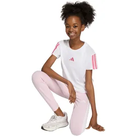 adidas Essentials T-Shirt, white/pink fusion 9-10 Years