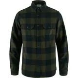 Fjällräven Herren Övik Heavy Flannel Shirt, Deep Forest/Dark Navy, XL