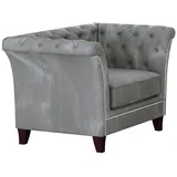 S-Style Chesterfield-Sessel Rainsburg Samt 0 x 0 x 0 cm Grau