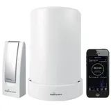 Technoline MA 10040 Regenmesser Komplett-Set, Gateway und Funk-Regensensor mit kostenloser App für das Smartphone, weiß