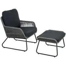 Siena Garden Kansas Loungesessel 74 x 120 x 76 cm grau