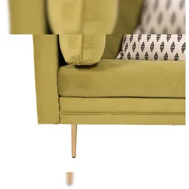 VCM Boom Sessel Velour grün.