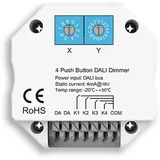 Fiai IsoLED DALI Master-Steuerung für 4 Adressen/Gruppen/Szenen, Steuerung via 4 Push-Taster, DALI-Bus