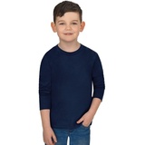 Trigema T-Shirt » Langarmshirt aus 100% Baumwolle«, (1 tlg.), Gr. 116, navy, , 77009223-116