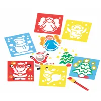 Baker Ross Schablonen mit Weihnachtsmotiven (pro Set 6) Bastelbedarf