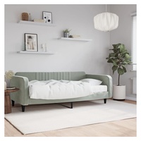 furnicato Bett Tagesbett mit Matratze Hellgrau 100x200 cm Samt grau